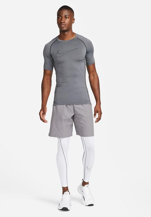 Nike - Dri-FIT Tight Fit Short-Sleeve Top - Grey/Blk