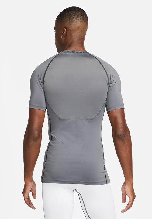 Nike - Dri-FIT Tight Fit Short-Sleeve Top - Grey/Blk