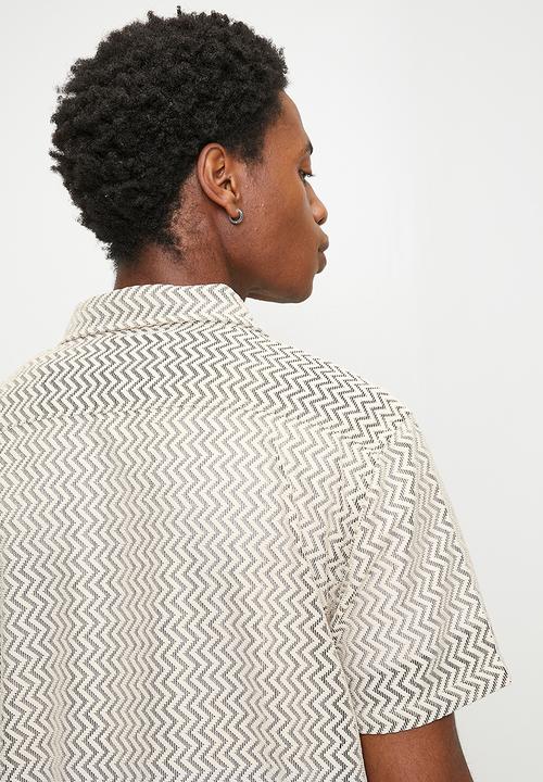 Brave Soul - Shirts - Ecru/Black