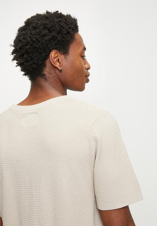 Brave Soul - Knitwear T-Shirt - Stone
