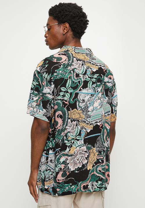 Brave Soul - Shirts - Jet Black/Multi