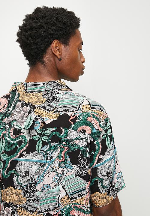 Brave Soul - Shirts - Jet Black/Multi