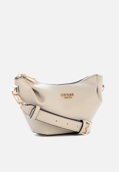 GUESS - Amorette top zip shoulder bag - beige