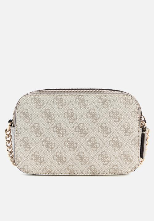 GUESS - Noelle camera crossbody - dark taupe logo