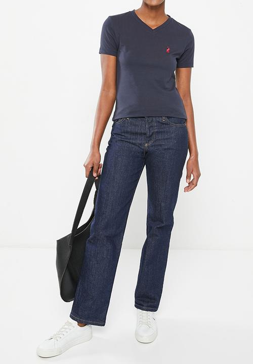POLO - Wmn Kelly V-Neck Tee - Navy
