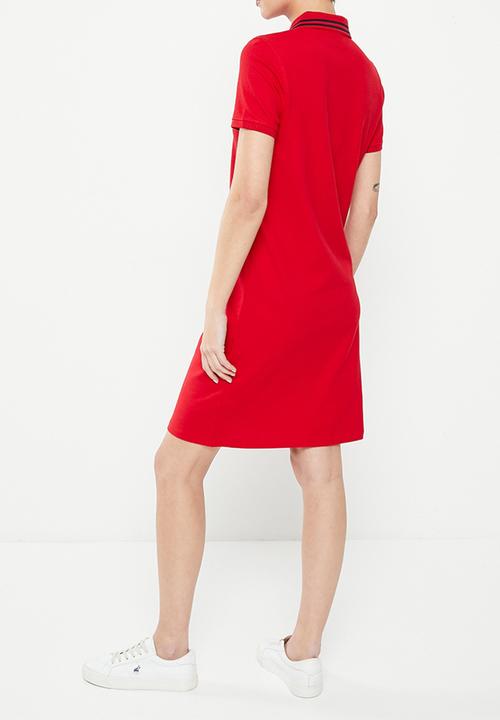 POLO - Wmn Leah s/s Golfer Dress - Red Black