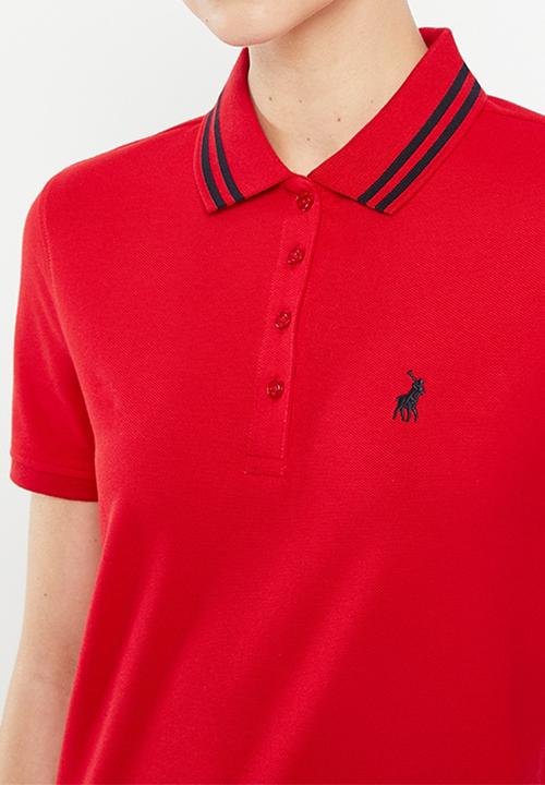POLO - Wmn Leah s/s Golfer Dress - Red Black