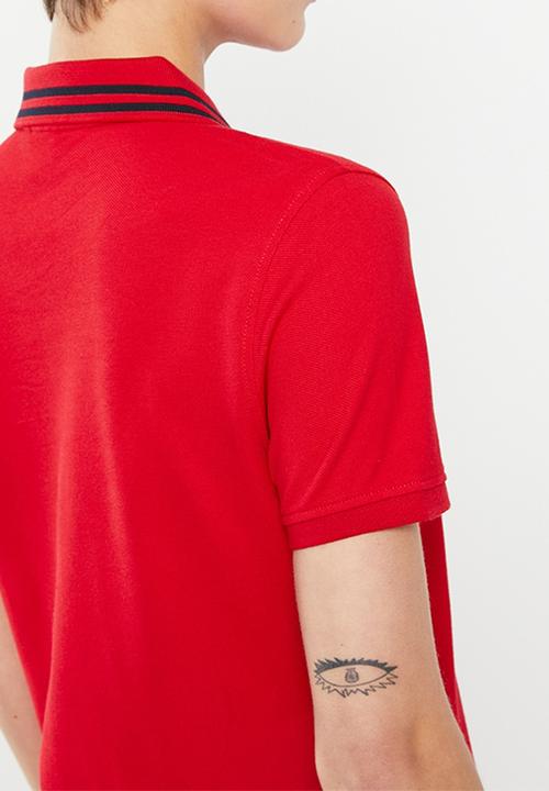 POLO - Wmn Leah s/s Golfer Dress - Red Black