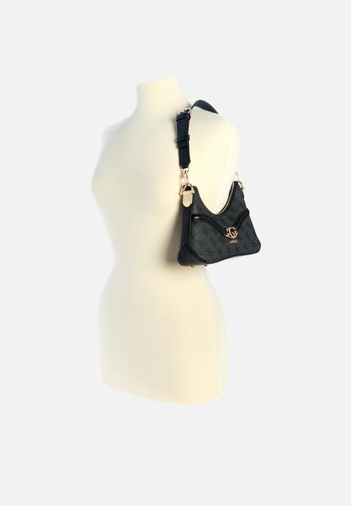 GUESS - Dea top zip shoulder bag - charcoal