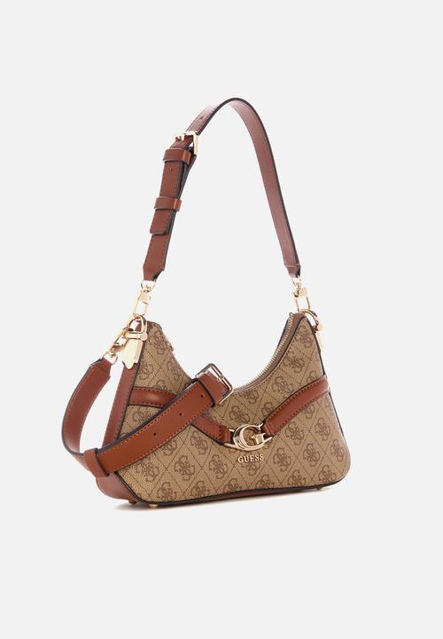 GUESS - Dea top zip shoulder bag - brown