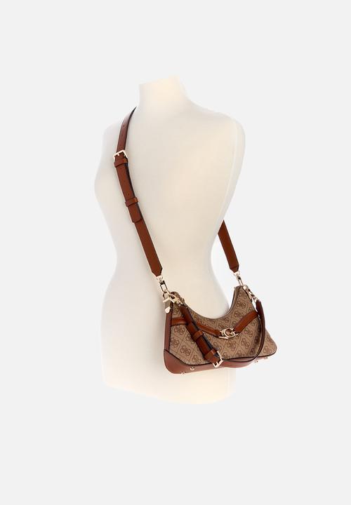 GUESS - Dea top zip shoulder bag - brown