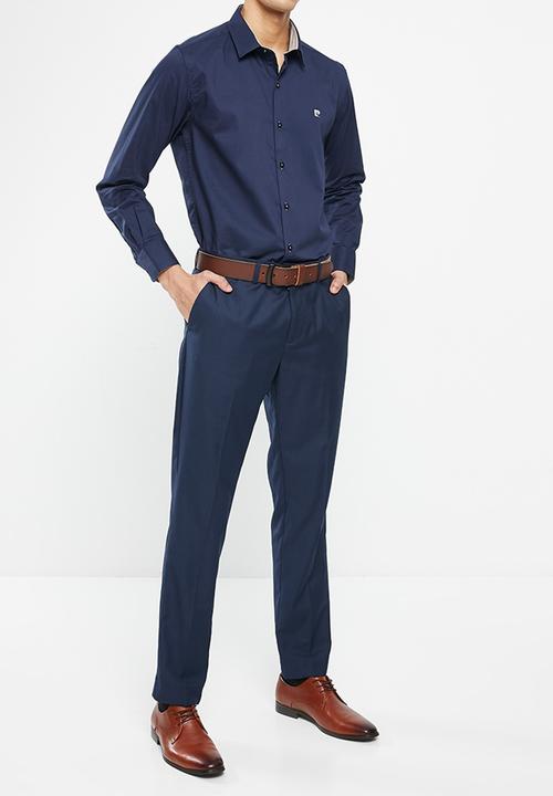 Pierre Cardin - Plain stretch formal shirt - navy 