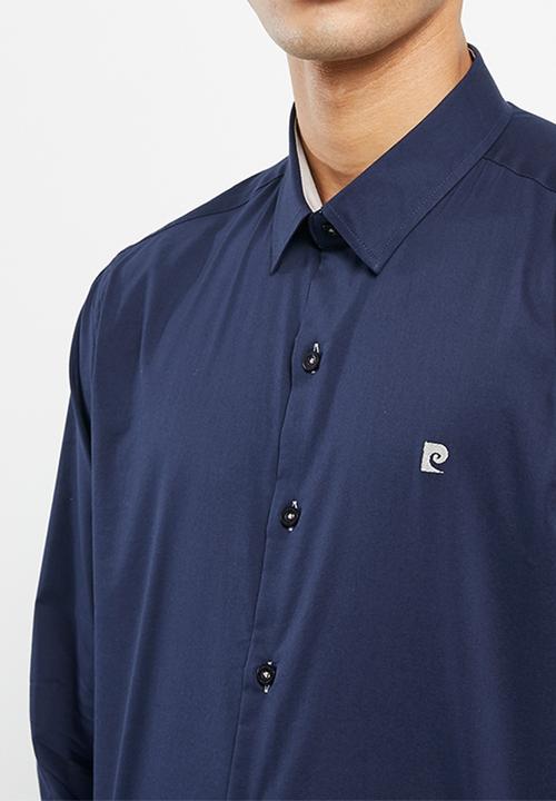 Pierre Cardin - Plain stretch formal shirt - navy 