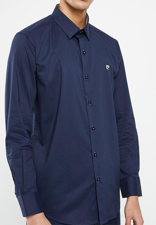 Pierre Cardin - Plain stretch formal shirt - navy 