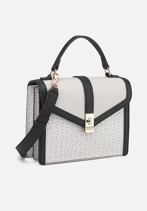 GUESS - Elonzo top handle crossbody - beige