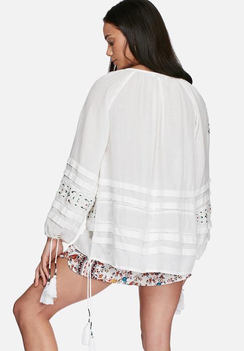 Glamorous - Boho embroidered top 