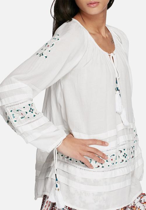 Glamorous - Boho embroidered top 