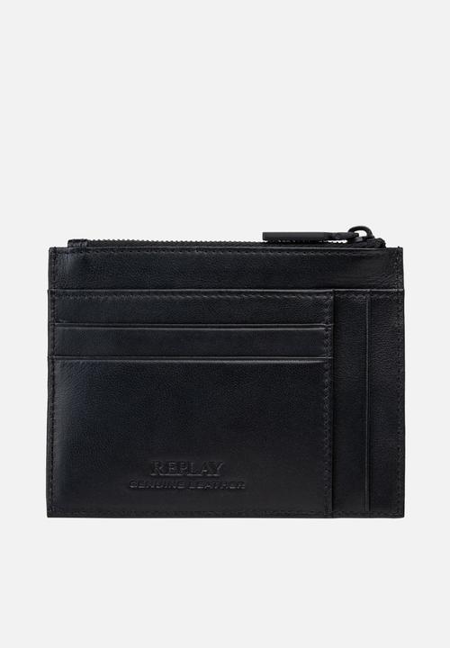 Replay - Sheep Plain Leather Wallet - Black