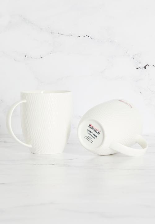 Maxwell & Williams - Diamonds 420ml mug set of 4 - white 