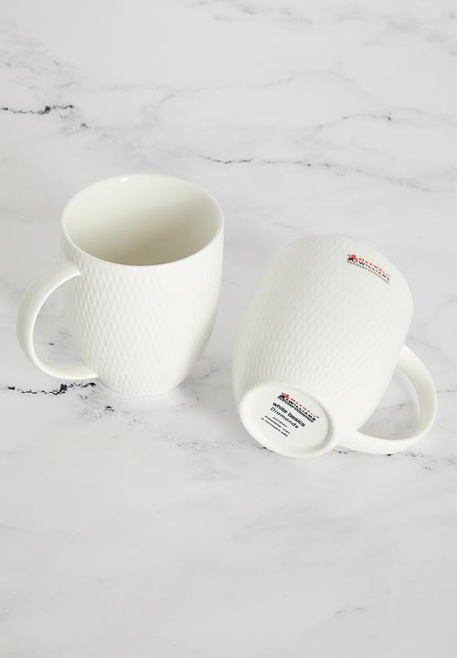 Maxwell & Williams - Diamonds 420ml mug set of 4 - white 