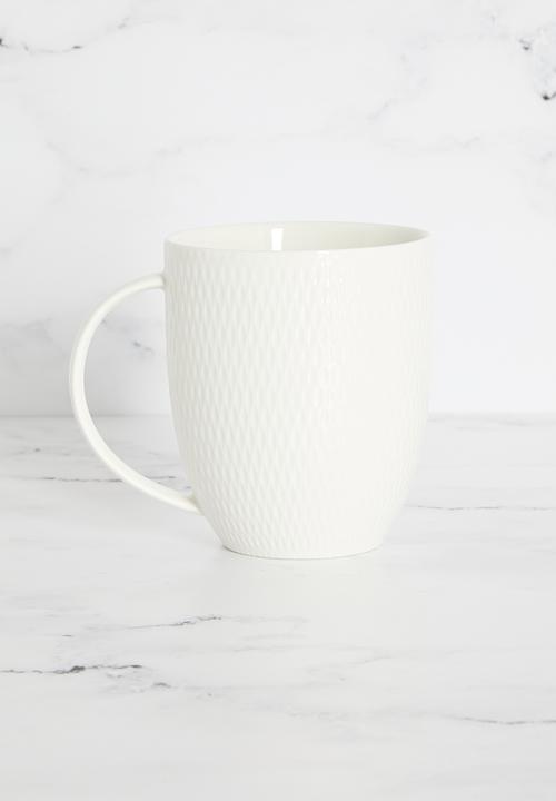 Maxwell & Williams - Diamonds 420ml mug set of 4 - white 