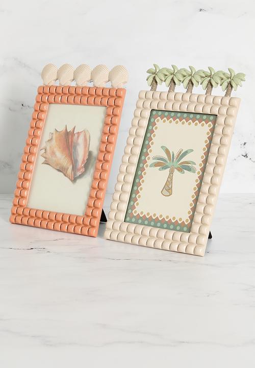 Sixth Floor - Photo Frame Palm Tree Polyresin - Beige