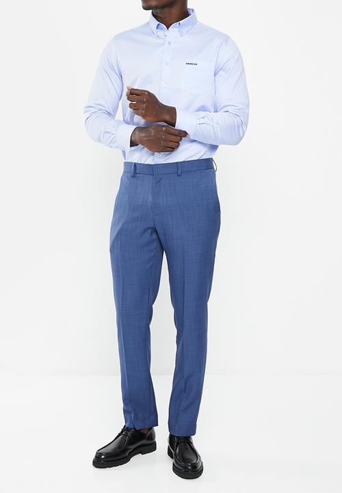 Pringle of Scotland - Pringle william long sleeve classic shirt - mid blue