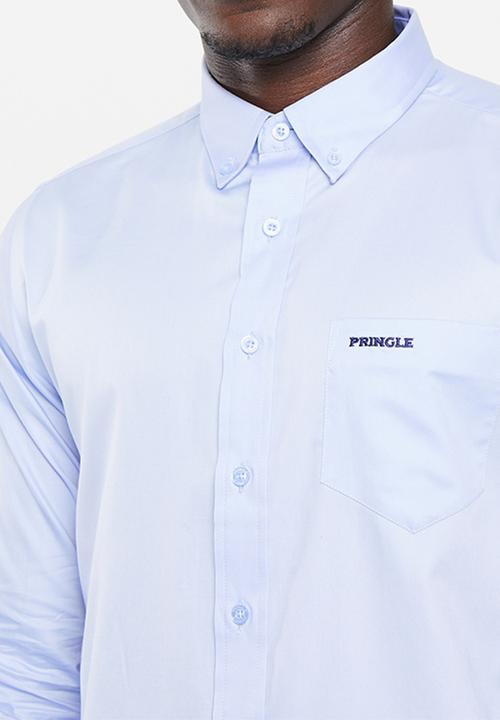 Pringle of Scotland - Pringle william long sleeve classic shirt - mid blue