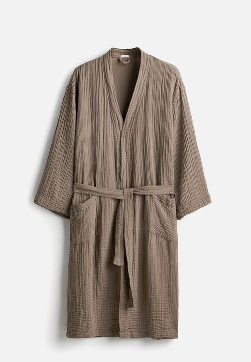 chinese dress ladies Plum Linen Robe Medium