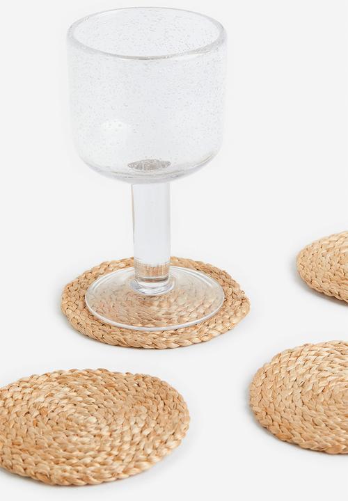 H&M - 4-Pack coasters - light beige