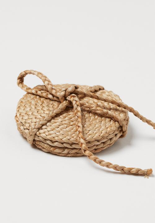 H&M - 4-Pack coasters - light beige
