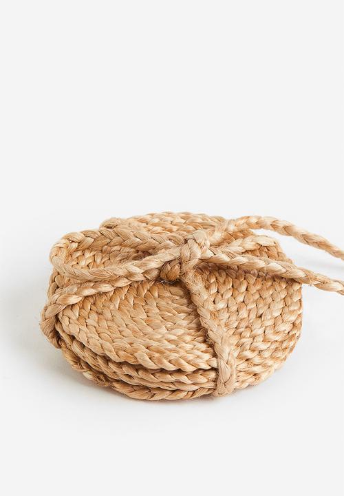 H&M - 4-Pack coasters - light beige