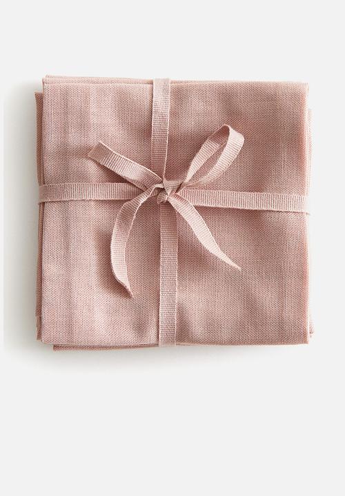 H&M - 4-Pack cotton napkins - dusty pink