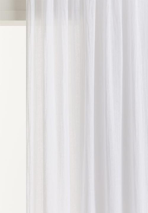 H&M - 1-pack wide linen-blend curtain length - white