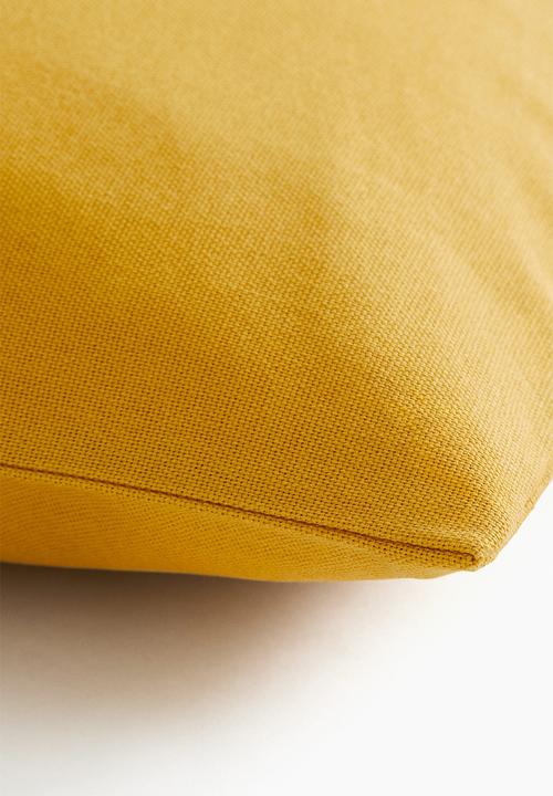 H&M - Cotton canvas cushion cover - dark yellow 