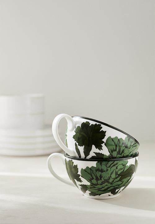 H&M - Porcelain cup - white floral