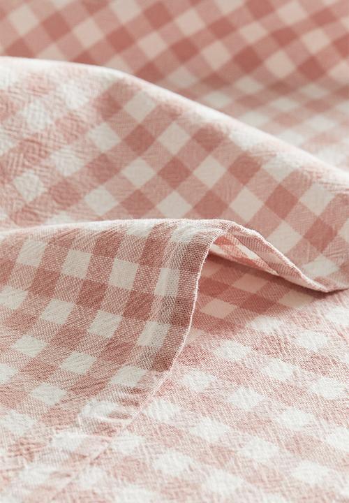 H&M - 2-Pack napkins - dusty pink gingham check