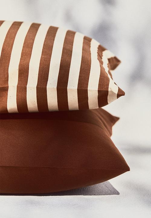H&M - Outdoor cushion cover - brown striped