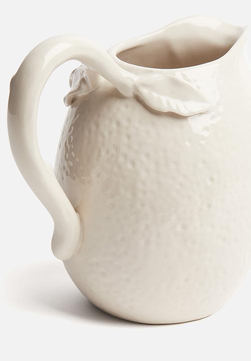 H&M - Lemon-shaped stoneware jug - light beige