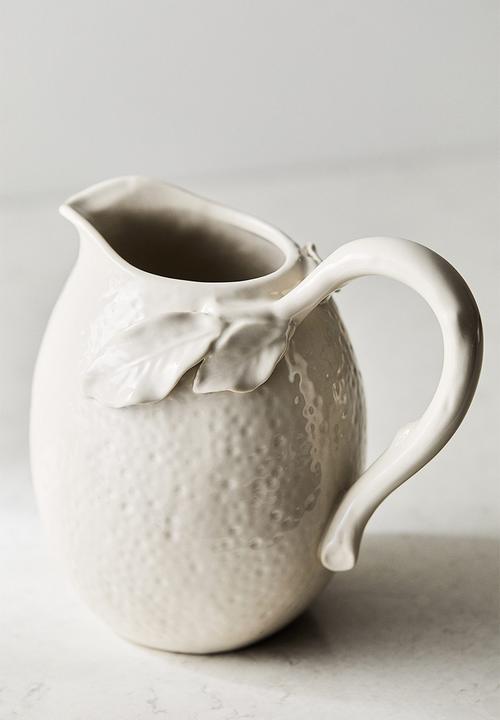 H&M - Lemon-shaped stoneware jug - light beige