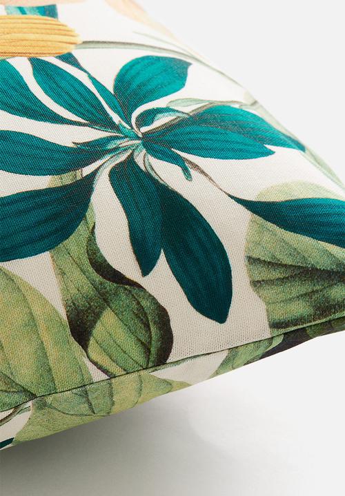H&M - Patterned cushion cover - light beige floral