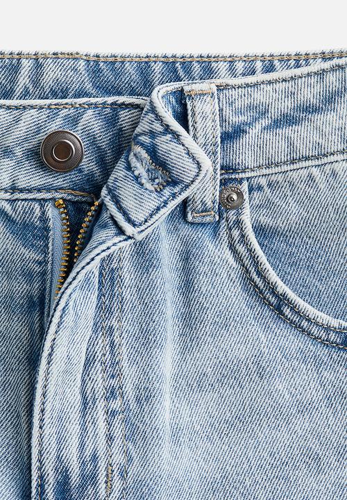 H&M - Straight high ankle jeans - pale denim blue