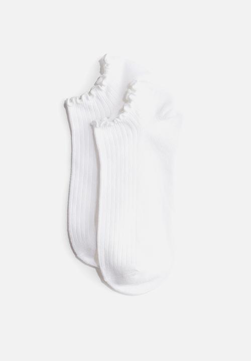 H&M - 5-Pack shaftless socks - white