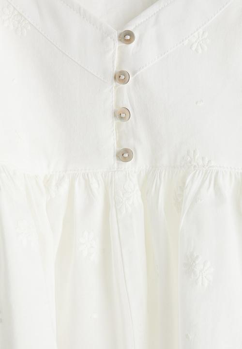 H&M - Peplum strappy top - cream flowers