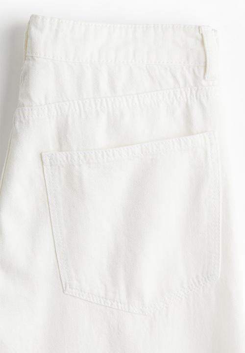 H&M - Baggy wide low jeans - white