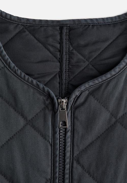 H&M - Quilted cotton jacket - dark grey
