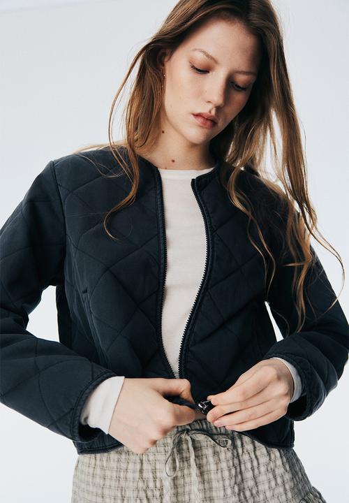 H&M - Quilted cotton jacket - dark grey