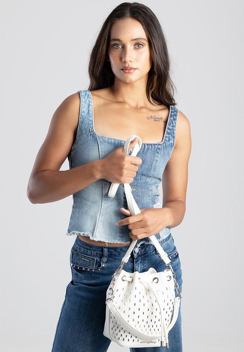 SISSY BOY - Stud bucket bag - cream