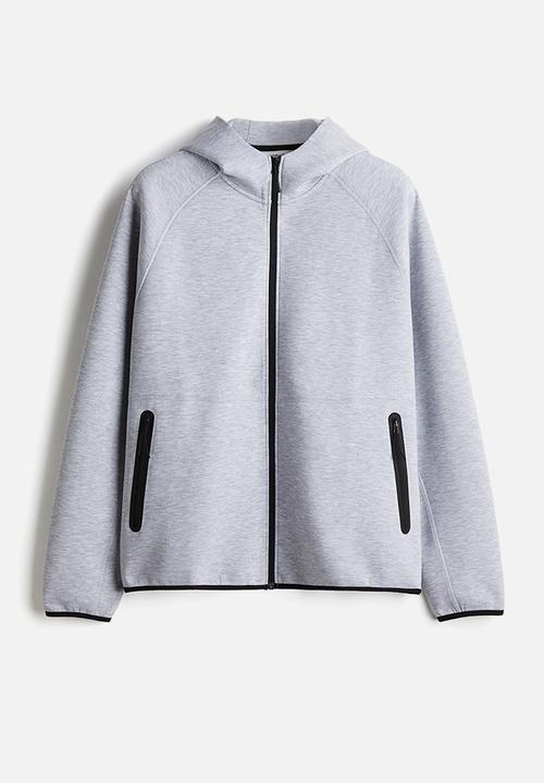 H&M - Sports zip-through hoodie with drymove™ - grey