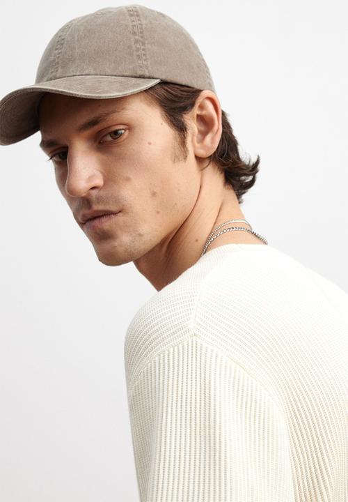 H&M - Regular fit rib-knit T-shirt - cream
